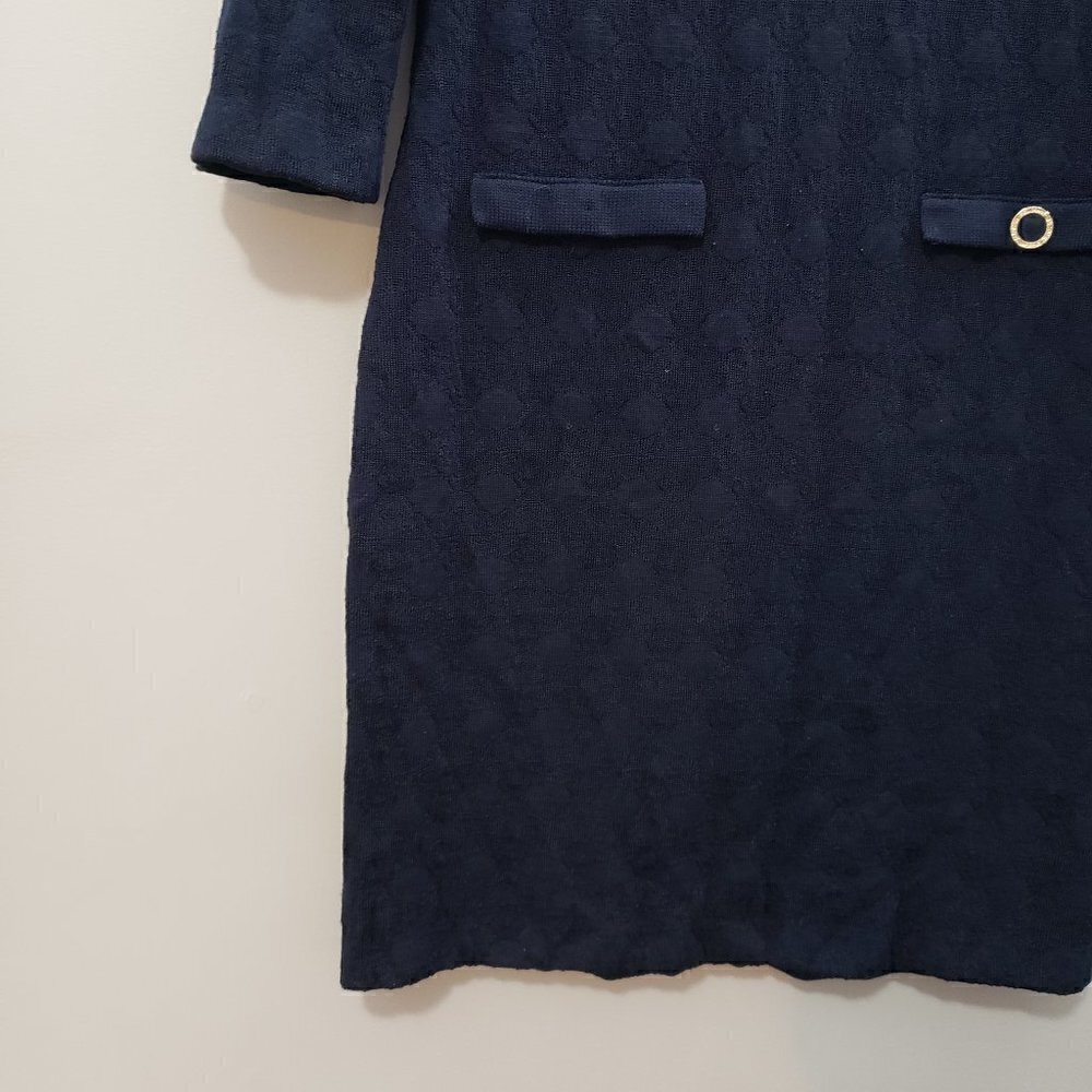 St John Sport * Navy Blue Knit Dress * Sz 6 - Picture 8 of 9